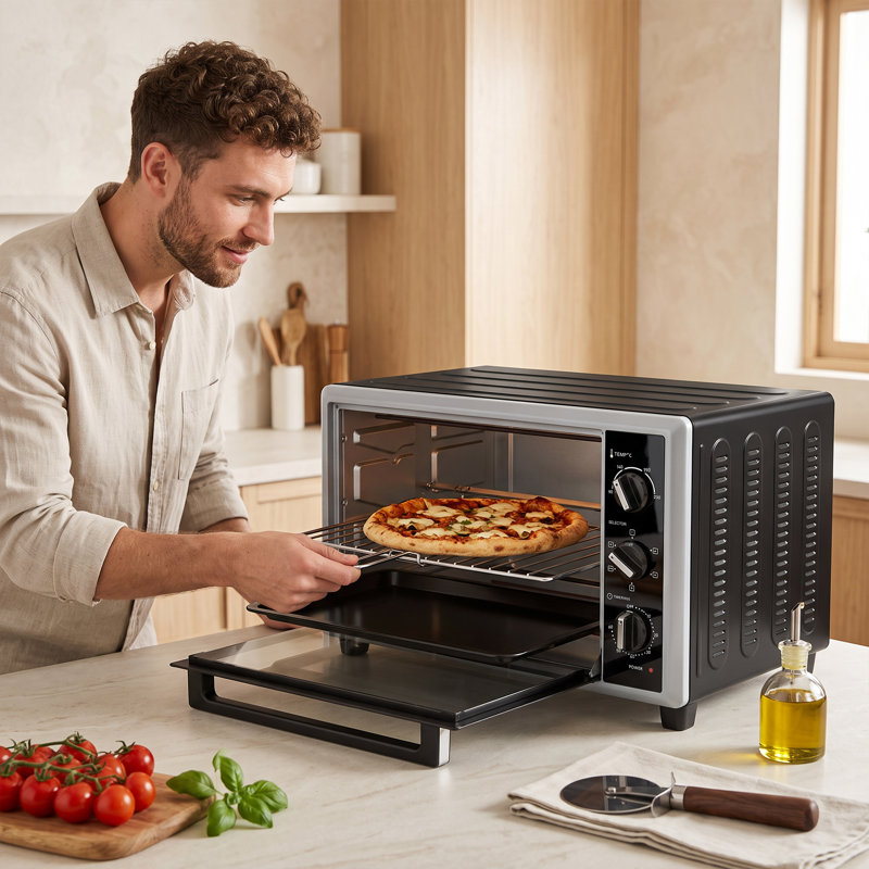 HOMCOM Toaster Oven with Rotisserie