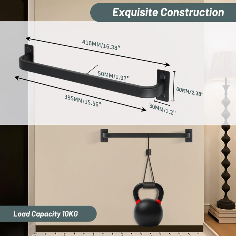 Wall Towel Rack, Black