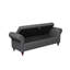 Banc de lit en tissu gris foncé-1867427251