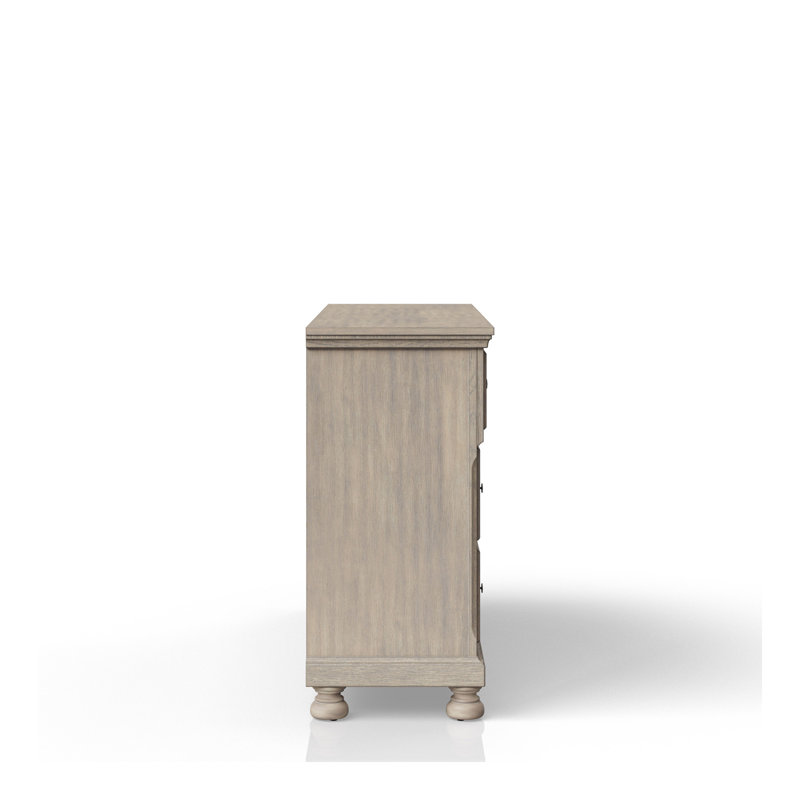 Commode sept tiroirs gris antique