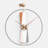 Orange Round Mid-Century Abstract Geometric Open Frame Wall Clock