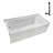 Streamline 60 in. x 30 in. Acrylic Left-Hand Drain Alcove Bathtub in Glossy White With External Drain-101699502