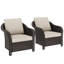 Fauteuils d'extérieur en rotin pour 2 personnes avec coussins-1199809623