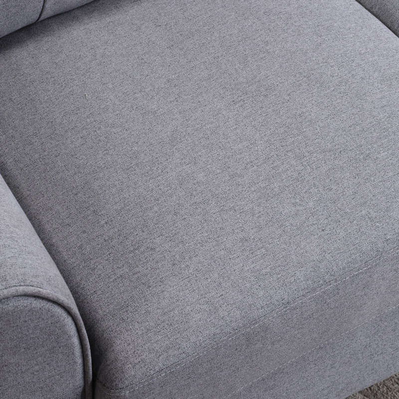 Lin moderne 3, gris-bleu, capacité de poids confortable, lin gris-bleu de salon, résistance au froid,