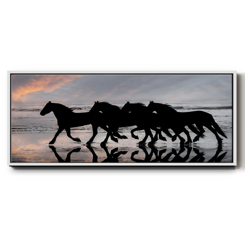 Plage galop - toile encadrée, H 12 po x l 30 po