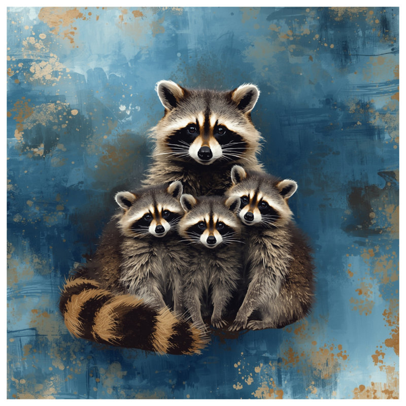 Famille de housses de couette ratons laveurs, Lit simple