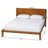 Baxton Studio Aldith Japandi Walnut Brown Toolless Assembly Queen Platform Bed