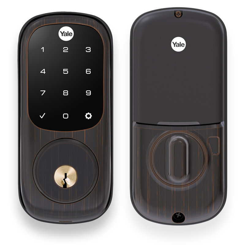 Pêne dormant à écran tactile Assure Lock avec ZigBee, Bronze huilé