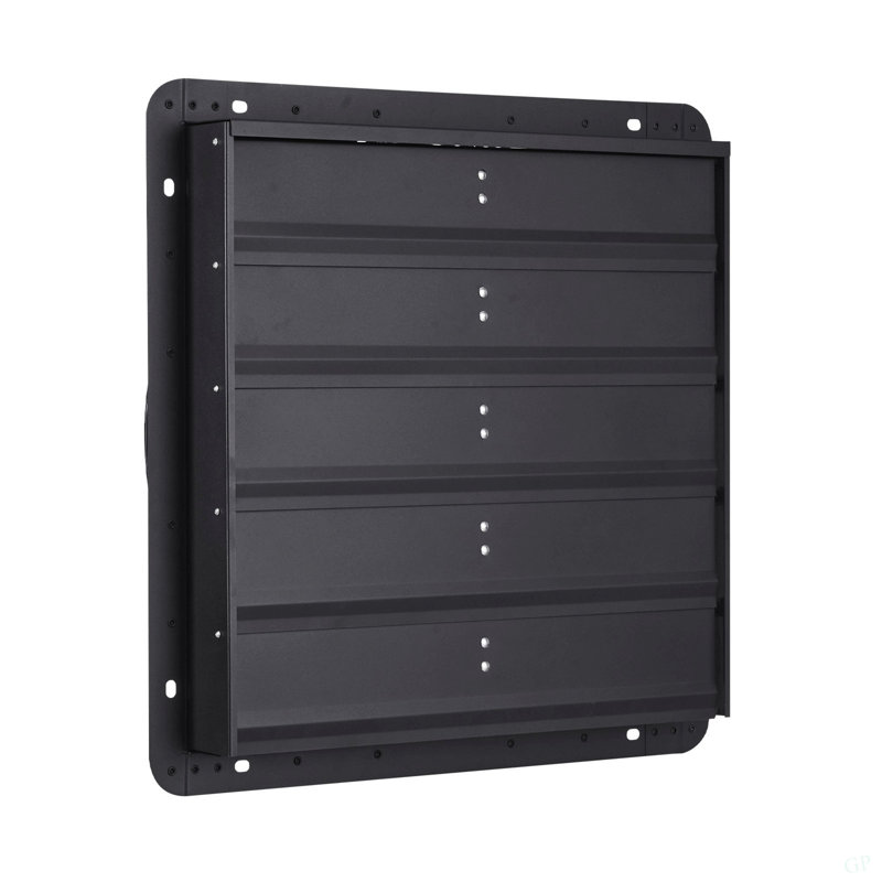 Ventilateur à obturateur de 20 pouces, ventilateur de grenier mural avec contrôle de température à vitesse variable, 2900 CFM, moteur EC, minuterie, pour remise, garage, refroidissement de serre, noir