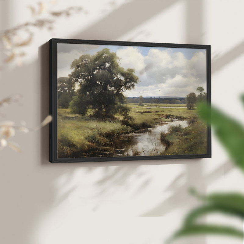 Paysages rétro-DCCCLIV-Reproduction encadrée - réversible, H 11 po x l 14 po, Noir