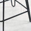 Tabourets de bar industriels en cuir synthétique avec structure et dossier en métal, ensemble de 2