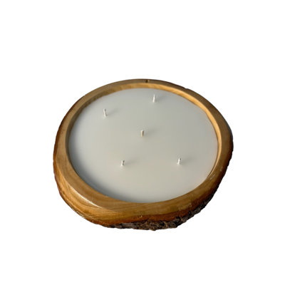 Wood Tabletop Candlestick