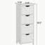 Armoire de rangement blanche pour salle de bain, armoire autoportante avec tiroirs