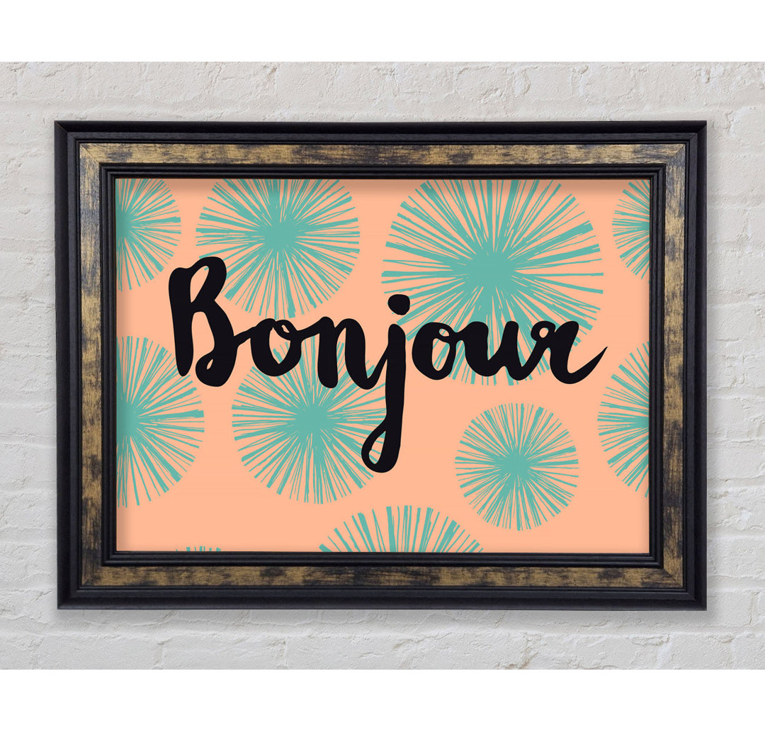 Bonjour 1 - Einzelner Bilderrahmen Typografie