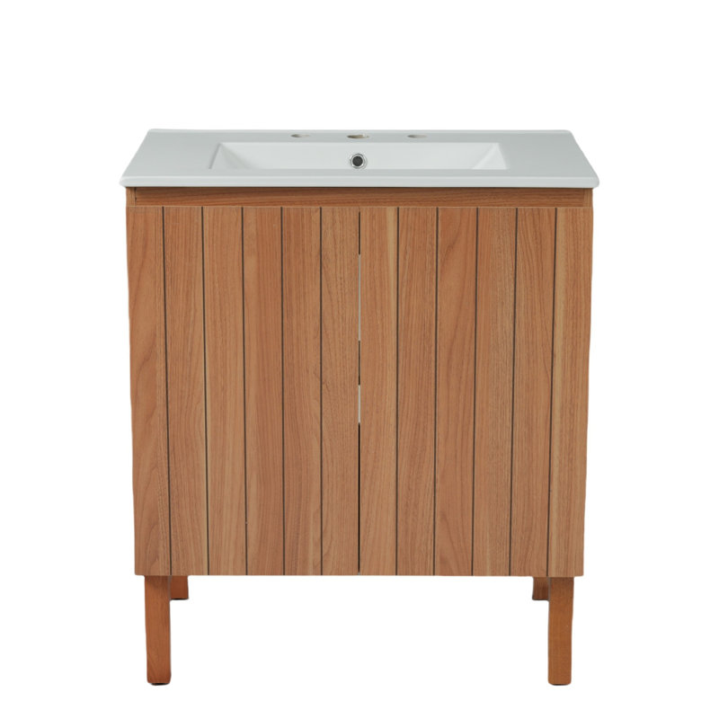 Meuble-lavabo en bois naturel 30 po