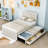 Upholstered Platform Bed with Trundle and 3 Drawers-1687341851-1687341850