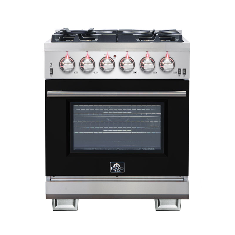 Cuisinière au gaz autoportante 30 po 4,32 pi³ Capriasca, Noir