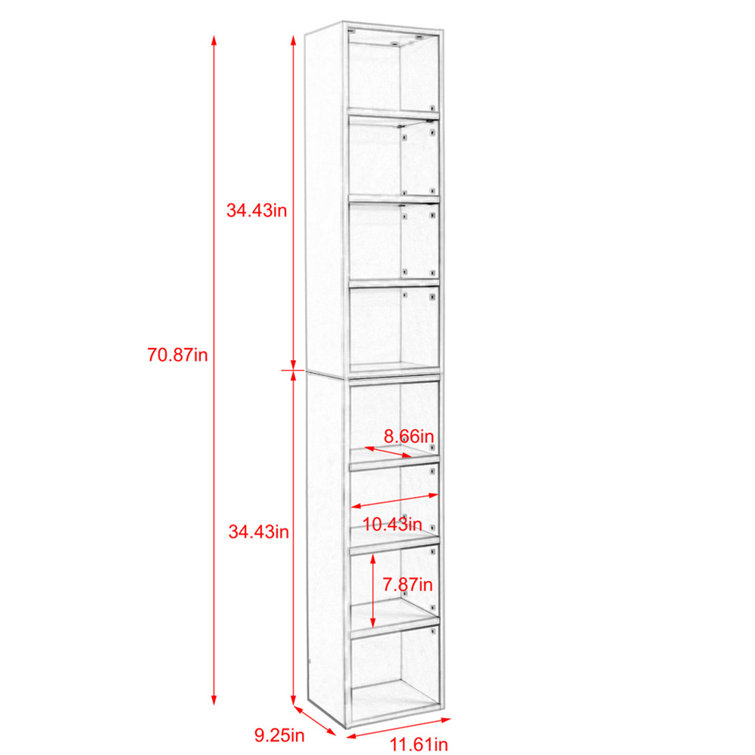 Ebern Designs Baram 5 Shelf Bookcase Modern White Wooden Bookshelf for  Bedroom, Living Room, Home Office