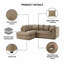 Jumbo Cord Upholstered Corner Sofa Small Back Cushion with Foot Stool -115617614-124794772