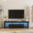 Modern High Gloss TV Stand with LED Lights and Storage Cabinets