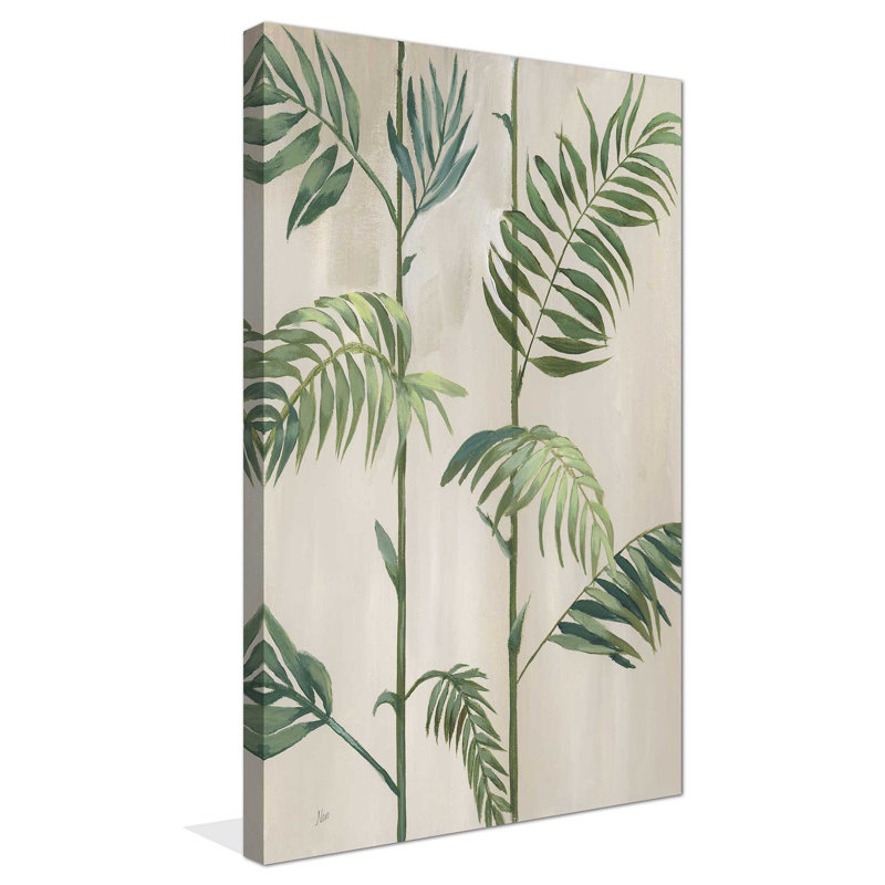 Modern Fronds I par Nan - Peinture, L 18 po x H 30 po, Toile tendue