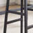 Bar Table Set With Wine Bottle Storage Rack. Rustic Brown, 47.24'' L X 15.75'' W X 35.43'' H.
