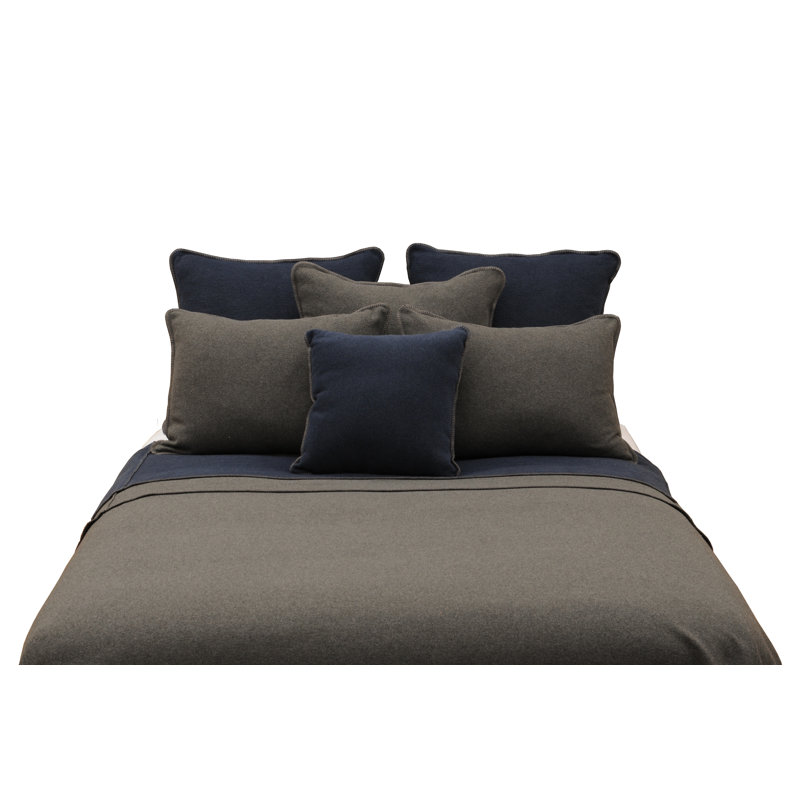 Wooded River Solid Greystone - Bedspread - Super King - 114x98, Super King Bedspread, Gray