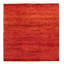 Tapis décoratif de laine carrée rouge 5 pi de conception unique en laine noué à la main de conception unique Ayviana New Age
