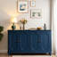 Buffet vintage avec portes cintrées à panneaux surélevés, grand espace de rangement, tablettes réglables et pieds de nivellement réglables-658328759