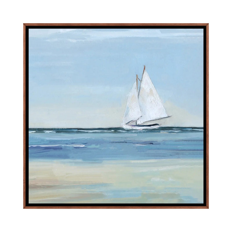 «Smooth Sailing», reproduction d'art murale encadrée, H 37 po x l 37 po, Reproduction encadrée sans passe-partout, Brun