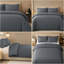 Microfiber Striped Duvet Cover Set-125374634