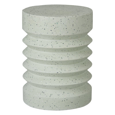 Tabouret de jardin rond en terre cuite fabriquée à la main de H 18,5 po Jag Pale