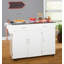 Chariot de cuisine avec comptoir en acier inoxydable Garrettsville-21190017