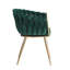 Single Velvet Upholstered Dining Chair | Arm Chair | Metal Legs-123096726-70052657