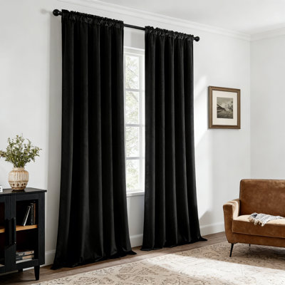 Rideaux occultants en velours noir