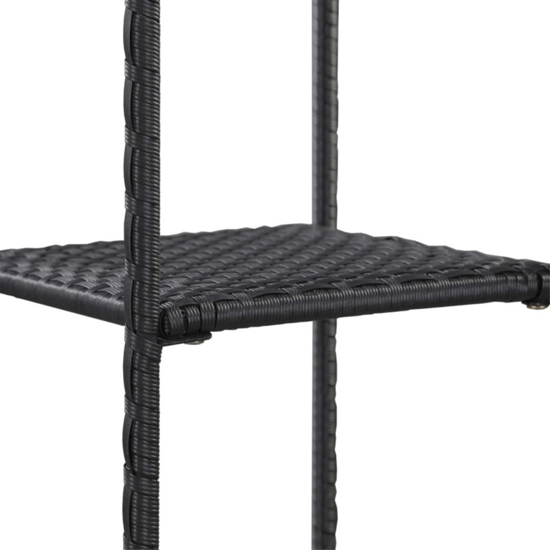 Bookshelf Storage Shelf Open Shelf Bookcase Household Shelf Poly Rattan, 11.8" x 11.8" x 47.2"
