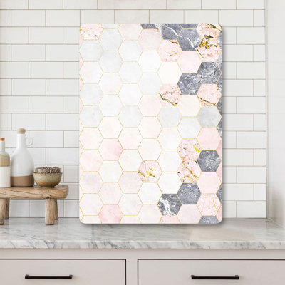 Premium Tempered Glass Cutting Board, 9.8 x 13.8 inches | 100% Antibacterial, Easy Clean, Non-Slip Silicone Feet | Durable Kitchen Essential for Safe Food Preparation, Stylish and Functional Design