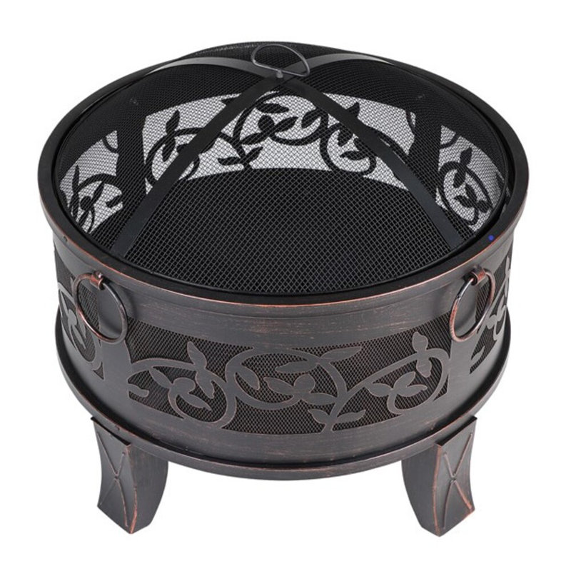 Ovard Round Steel Charcoal Smokeless Fire Pit