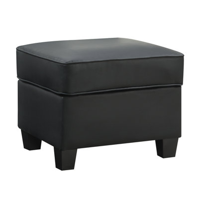 Faux Leather Ottoman