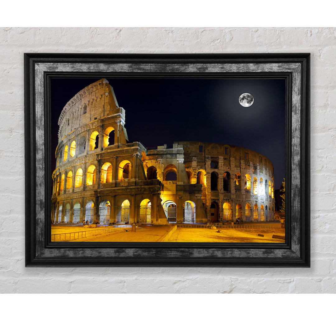 Gerahmtes Leinwandbild Colosseum Moonlit Night