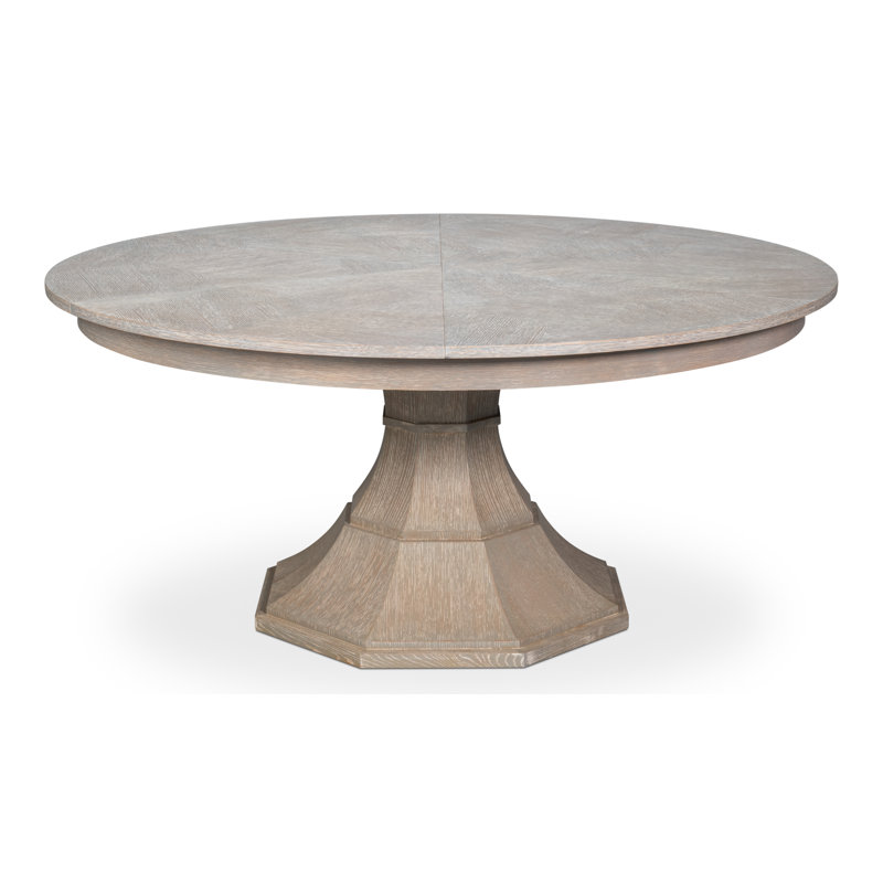 Giselle Round Dining Table, Moonskin, 30"H x 66"L x 66"W
