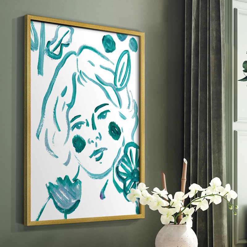 «Budding Flower III», reproduction encadrée - bois massif, H 20 po x l 16 po