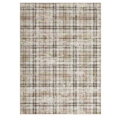 Washable Area Rugs for Bedroom Modern Area Rug for Living Room Contemporary Plaid Non Slip Large Rug Low Pile Stain Resistant Carpet for Playroom Classroom