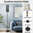 68.5" Standing Floor Lamp chequered flag finish car race black white Dimmable Metal Pole Lamp with Linen Lampshade LED Bulb Included