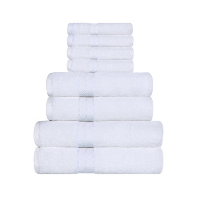 Hotel Turkish Cotton 8-Piece Towel Set, Ultra-Plush & Luxury Weight