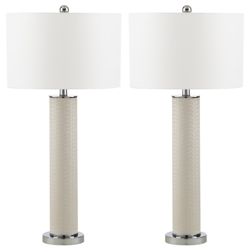 Baxley Table Lamp, Cream/Chrome