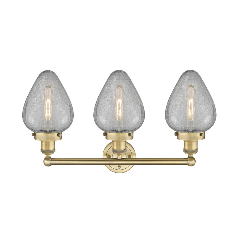 Éclairage pour meuble-lavabo à intensité variable 3 lumières Ameet, Laiton brossé