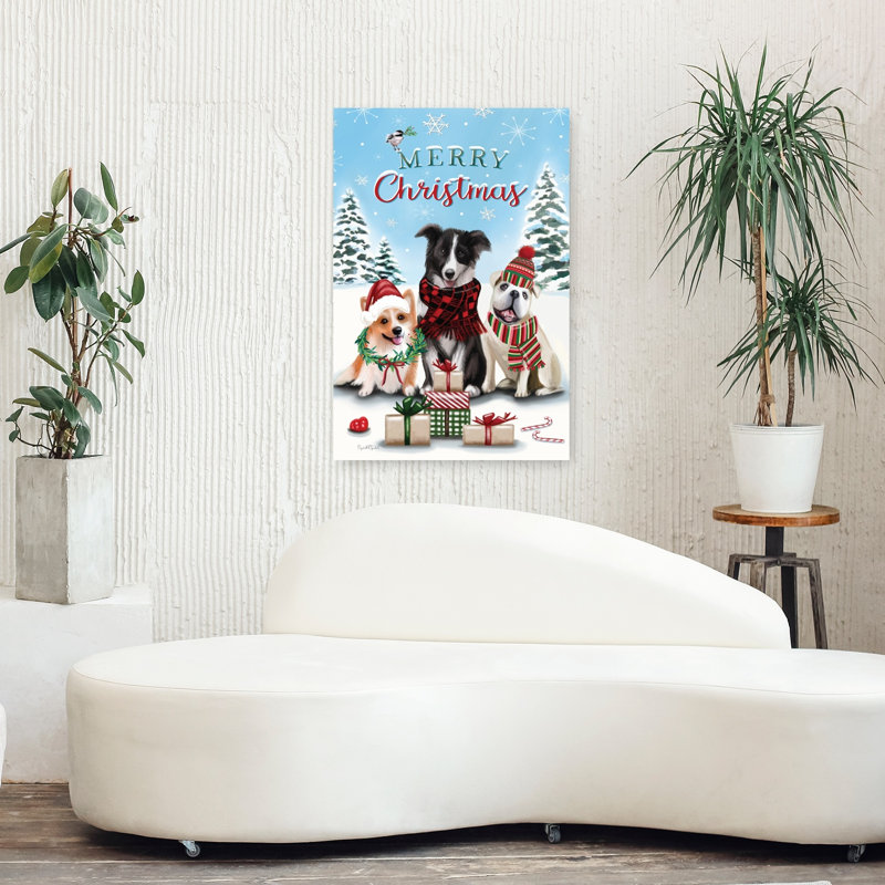 Merry Christmas Dogs II, H 36 po x l 24 po