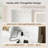 81"W Large Makeup Vanity with Adjustable LED Lighting and Charge Station-1191926033
