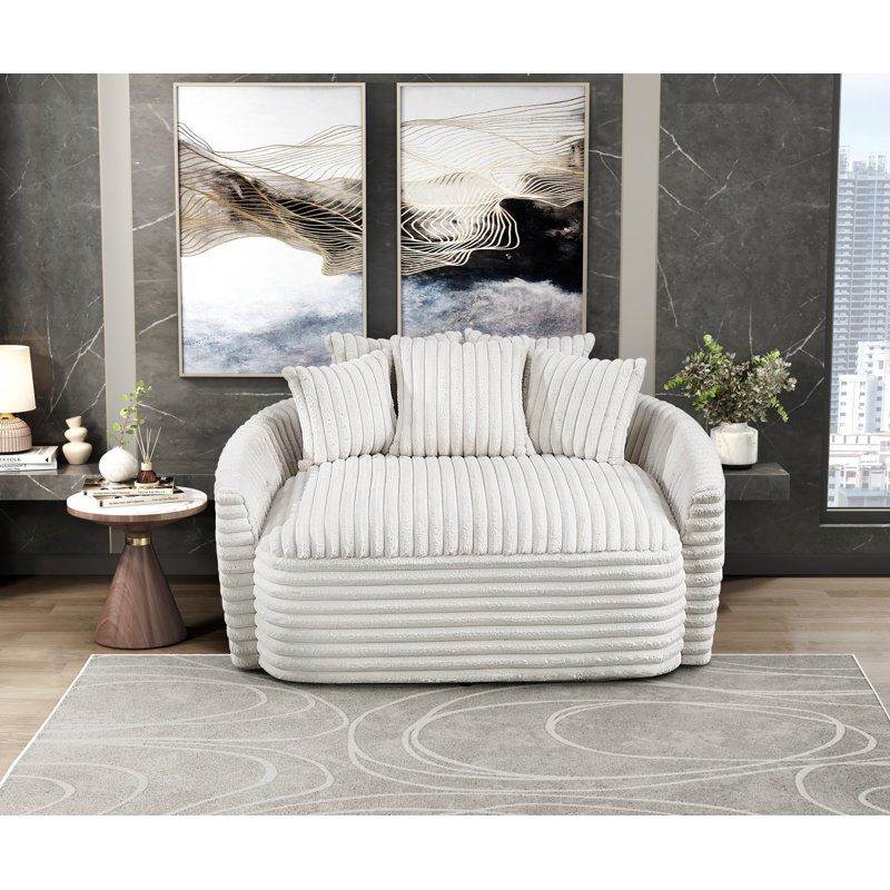 Méridienne surdimensionnée Mueller, Beige